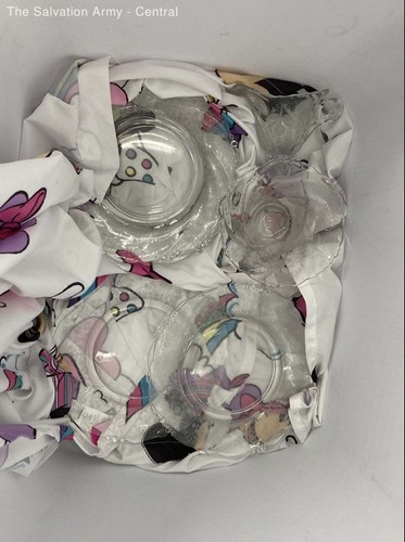 Clear glass floral assorted - clear,